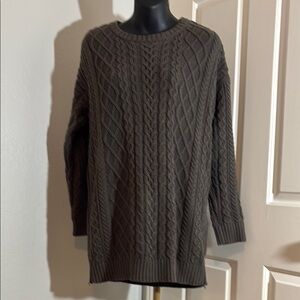 Margaret O'Leary Charcoal Cable Knit Sweater